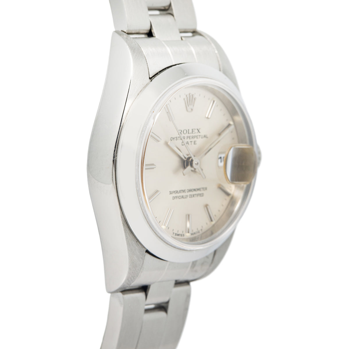 Rolex Date Just 69160 Stainless Steel Oyster Perpetual White Dial Unisex 25mm