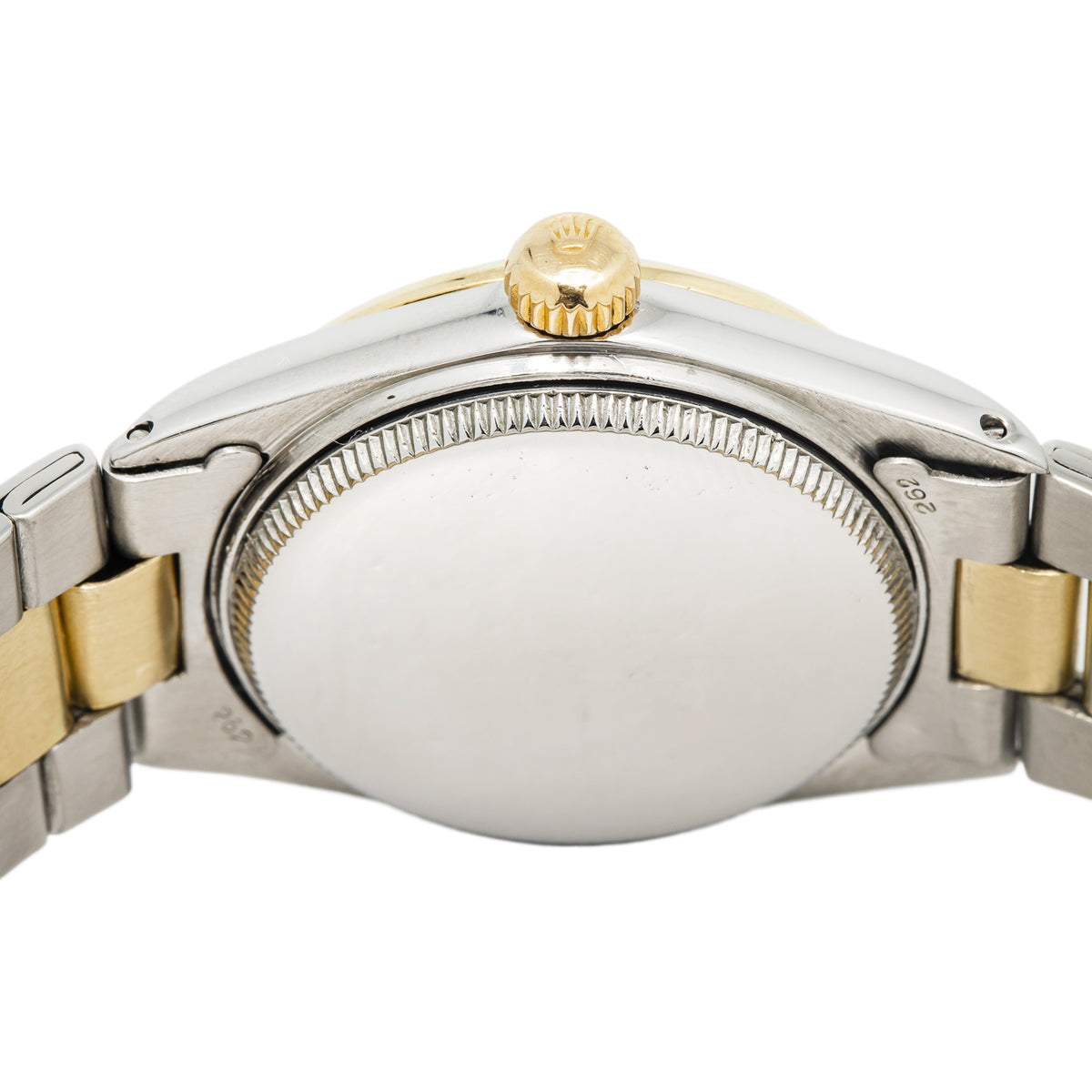Rolex Oyster Perpetual 6551 Yellow Gold Two Tone White Dial Automatic Watch 31mm