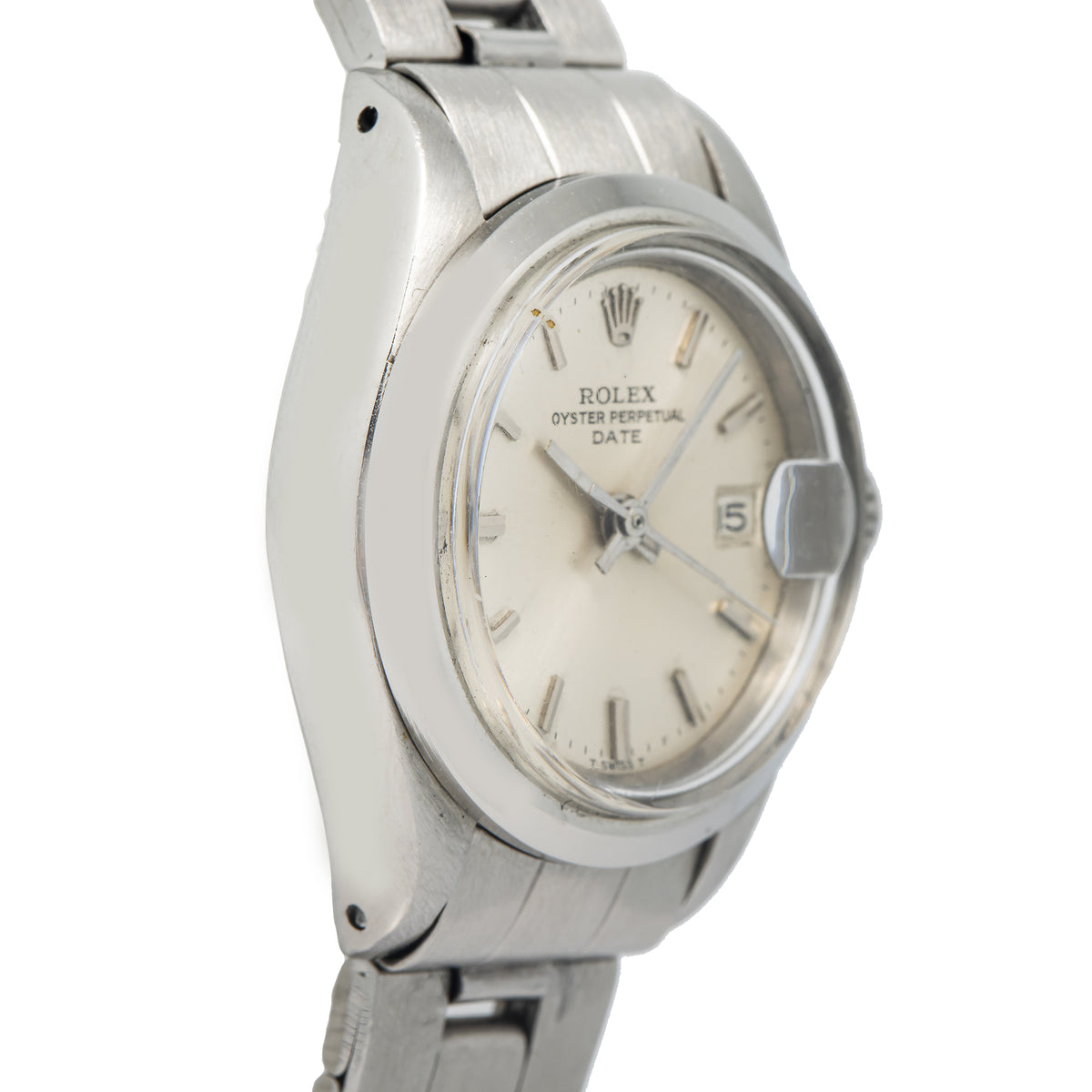 Rolex Date 6916 Oyster Stainless Steel Silver Dial Automatic Ladies Watch 26mm