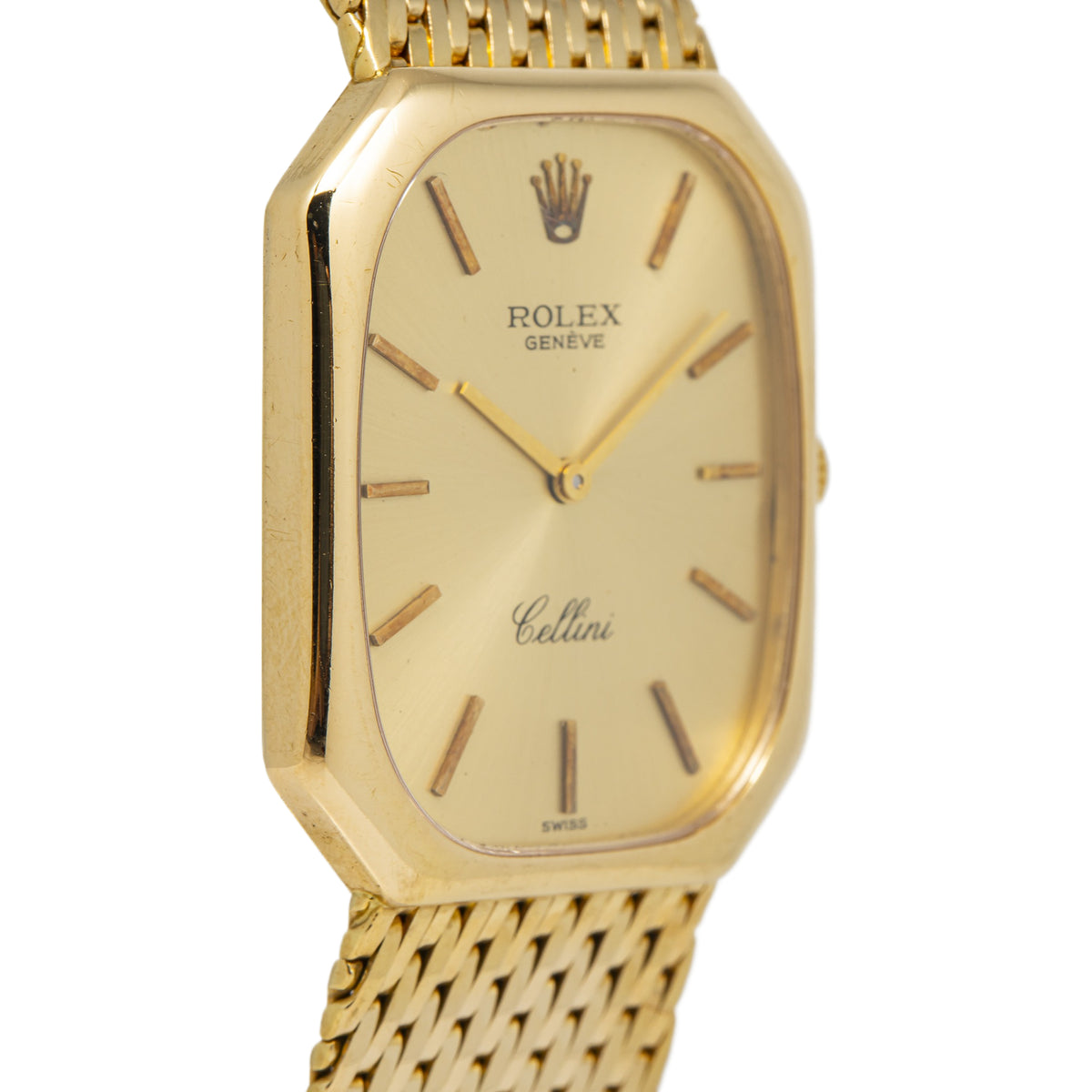 Rolex Cellini 4336 18k Gold Manual Wind Bracelet Watch 25x30mm