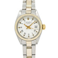 Rolex Date 6917 Papers 1979 Oyster Two Tone White Dial Auto Ladies Watch 26mm