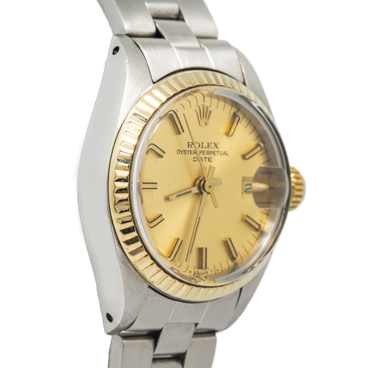 Rolex Date 6917 1980 PAPER Two Tone Champagne Dial Automatic Ladies Watch 25mm