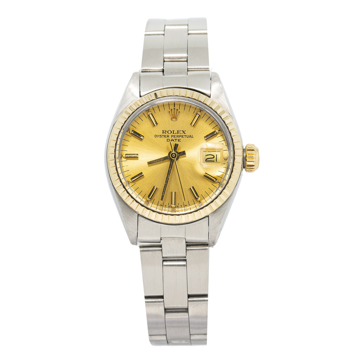 Rolex Date 6917 1980 PAPER Two Tone Champagne Dial Automatic Ladies Watch 25mm