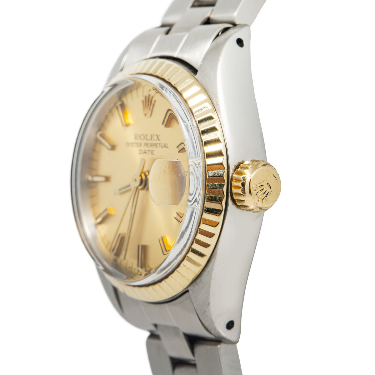 Rolex Date 6917 1980 PAPER Two Tone Champagne Dial Automatic Ladies Watch 25mm