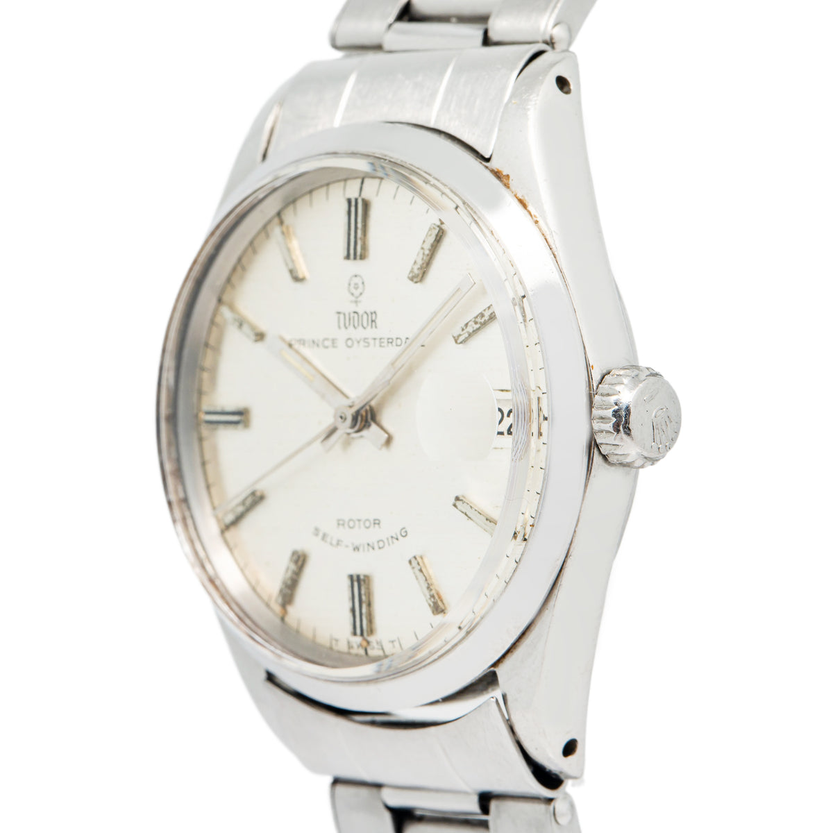 Tudor Prince OysterDate 7970/0 SS Silver Dial Midsize Automatic Unisex  34mm