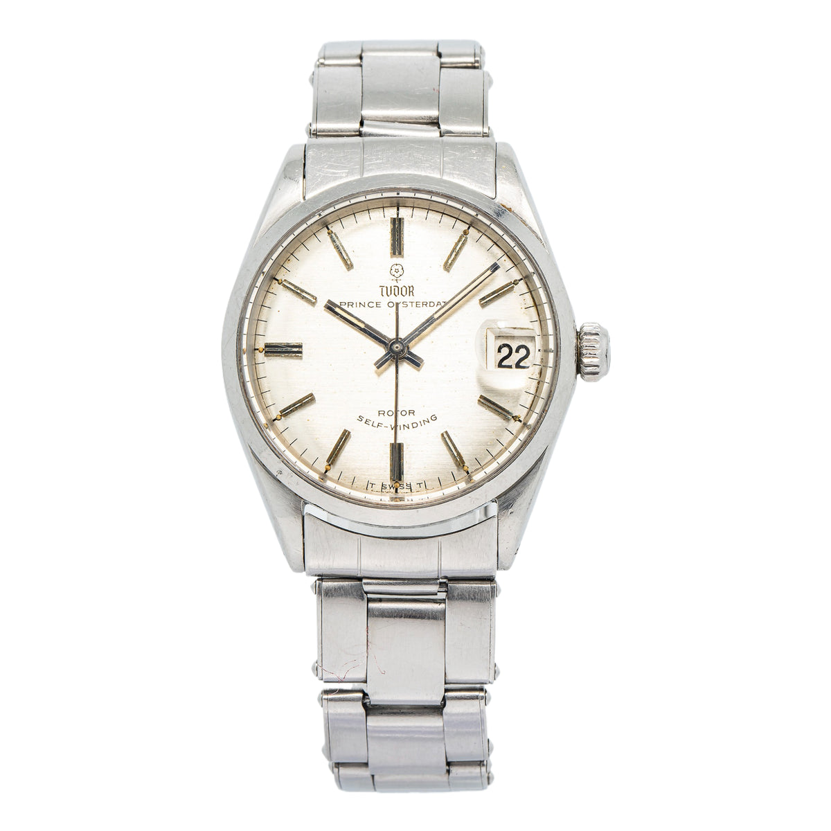 Tudor Prince OysterDate 7970/0 SS Silver Dial Midsize Automatic Unisex  34mm