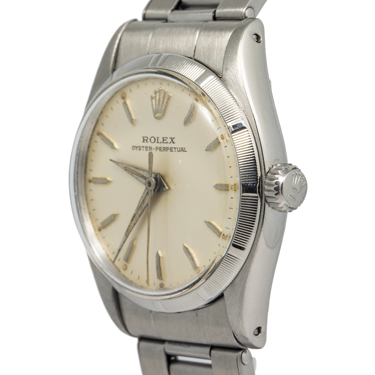 Rolex Oyster Perpetual 6549 Vintage Stainless Steel Silver Dial Auto Watch 31mm