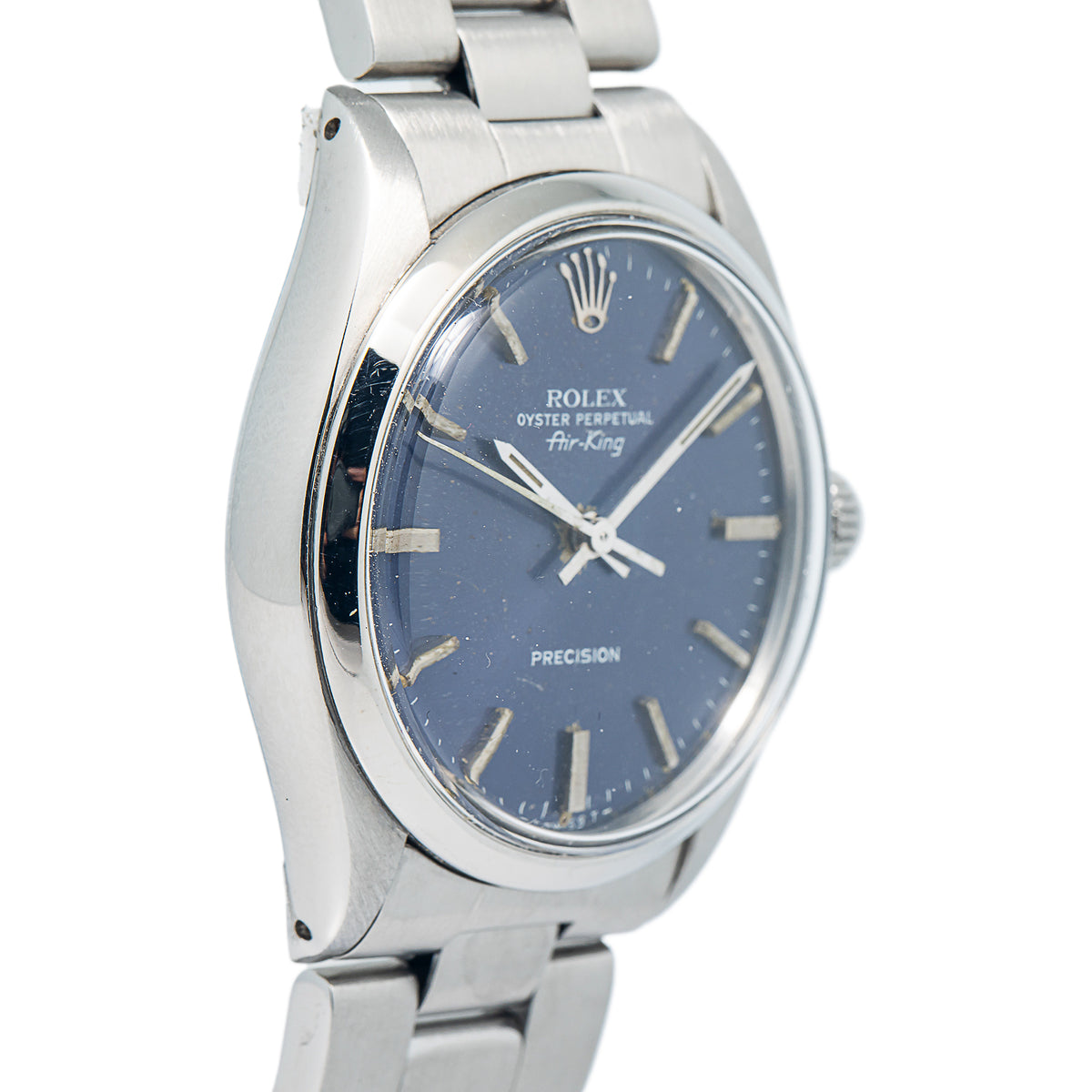 Rolex Air-King 5500 Stainless Steel Oyster Blue Dial Automatic Men's Watch 34mm