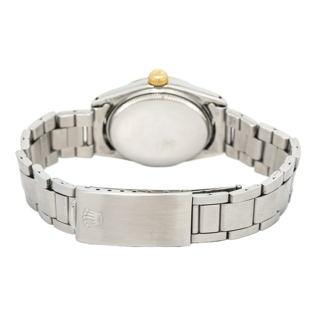 Rolex Oyster Perpetual 6748 Two Tone Fluted White Dial Auto Watch 31mm