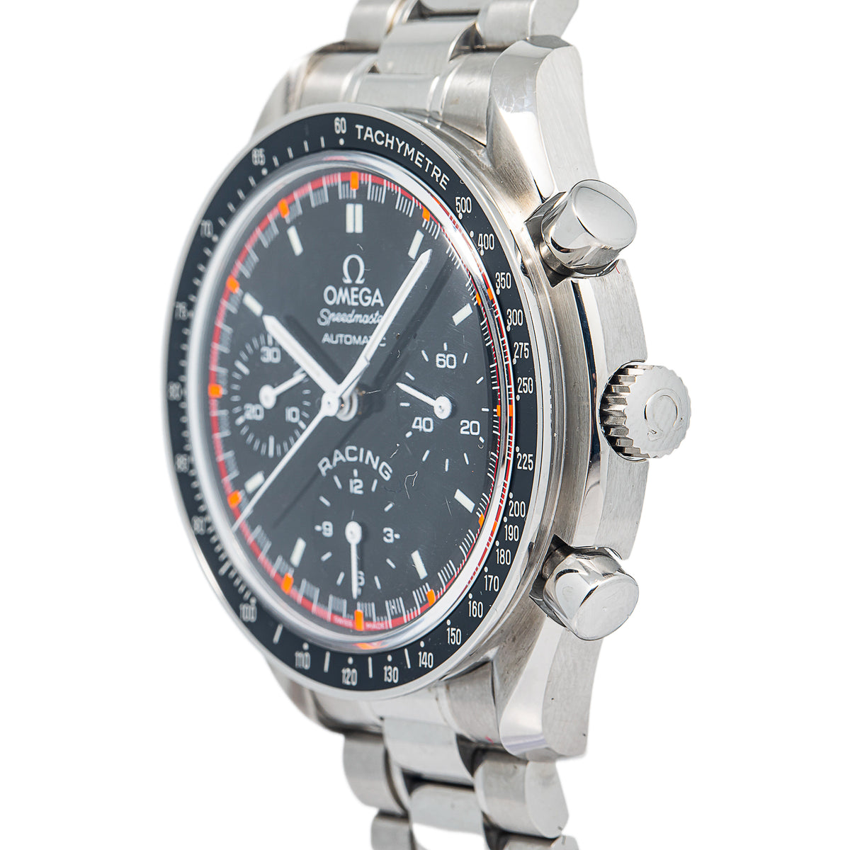 OMEGA SpeedMaster 3518.50 w/B&P SS  Racing  Black Dial Auto Men's watch 39mm