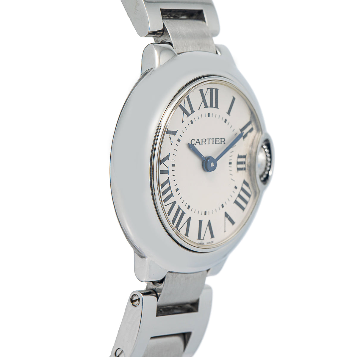 Cartier Ballon Bleu W6901124 SS Cream Dial Quartz Ladies Watch 28mm