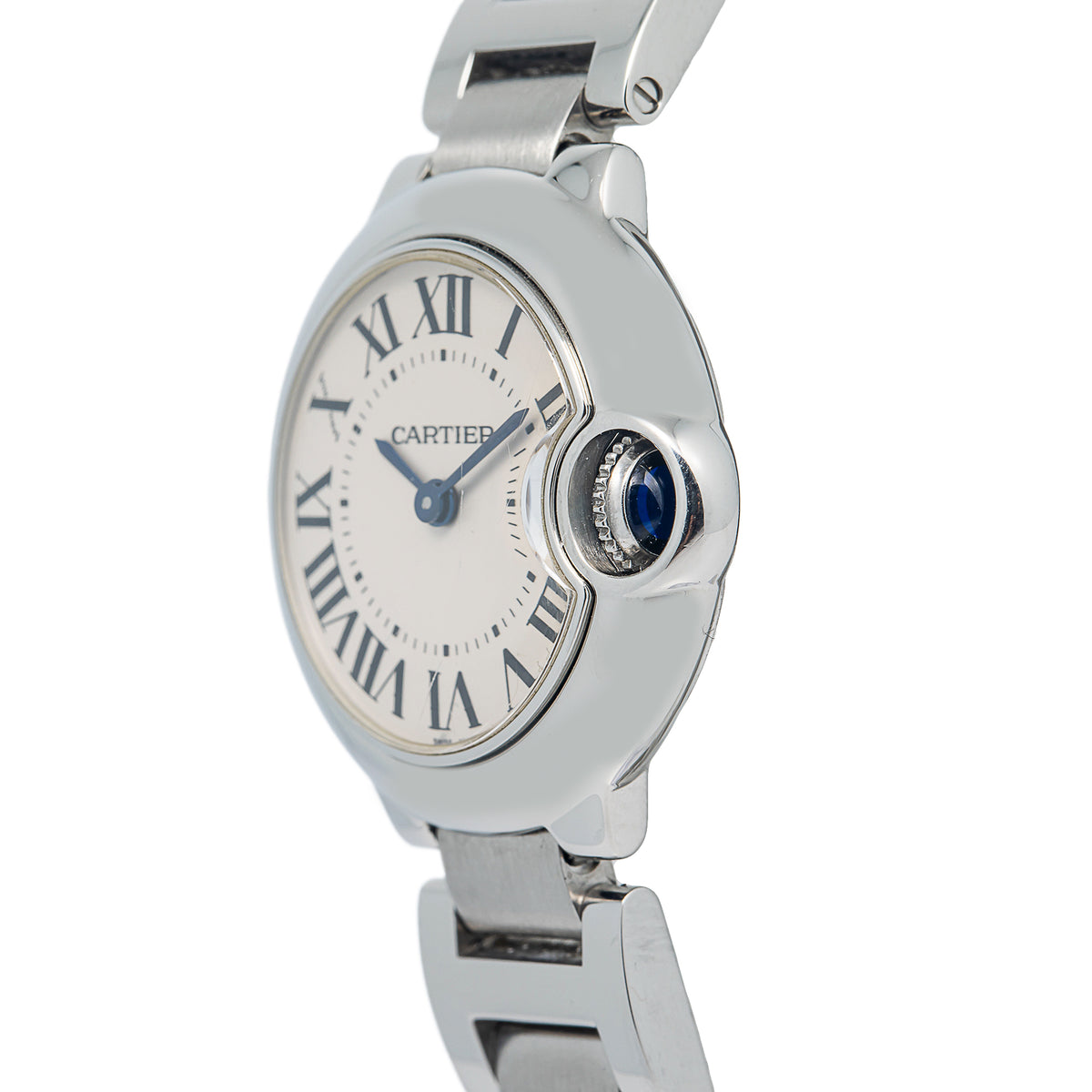 Cartier Ballon Bleu W6901124 SS Cream Dial Quartz Ladies Watch 28mm