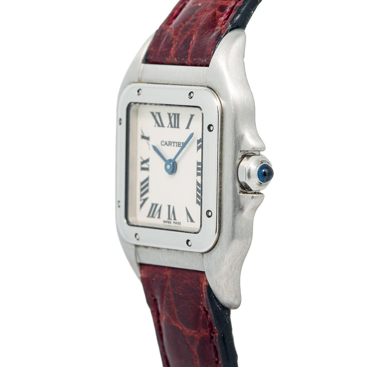 Cartier Panthere 1320/W25033P5 SS Square White Dial Auto Lady's Watch 22mm