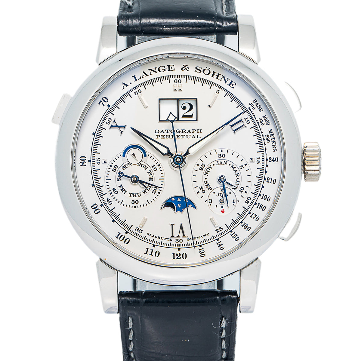 A. Lange & Sohne Datograph Perpetual 410.025FE B/P  Platinum Gray Dial 41mm