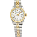 Rolex Date 69160 Converted 18K YG Two Tone Jubilee White Dial Auto Ladies 26mm