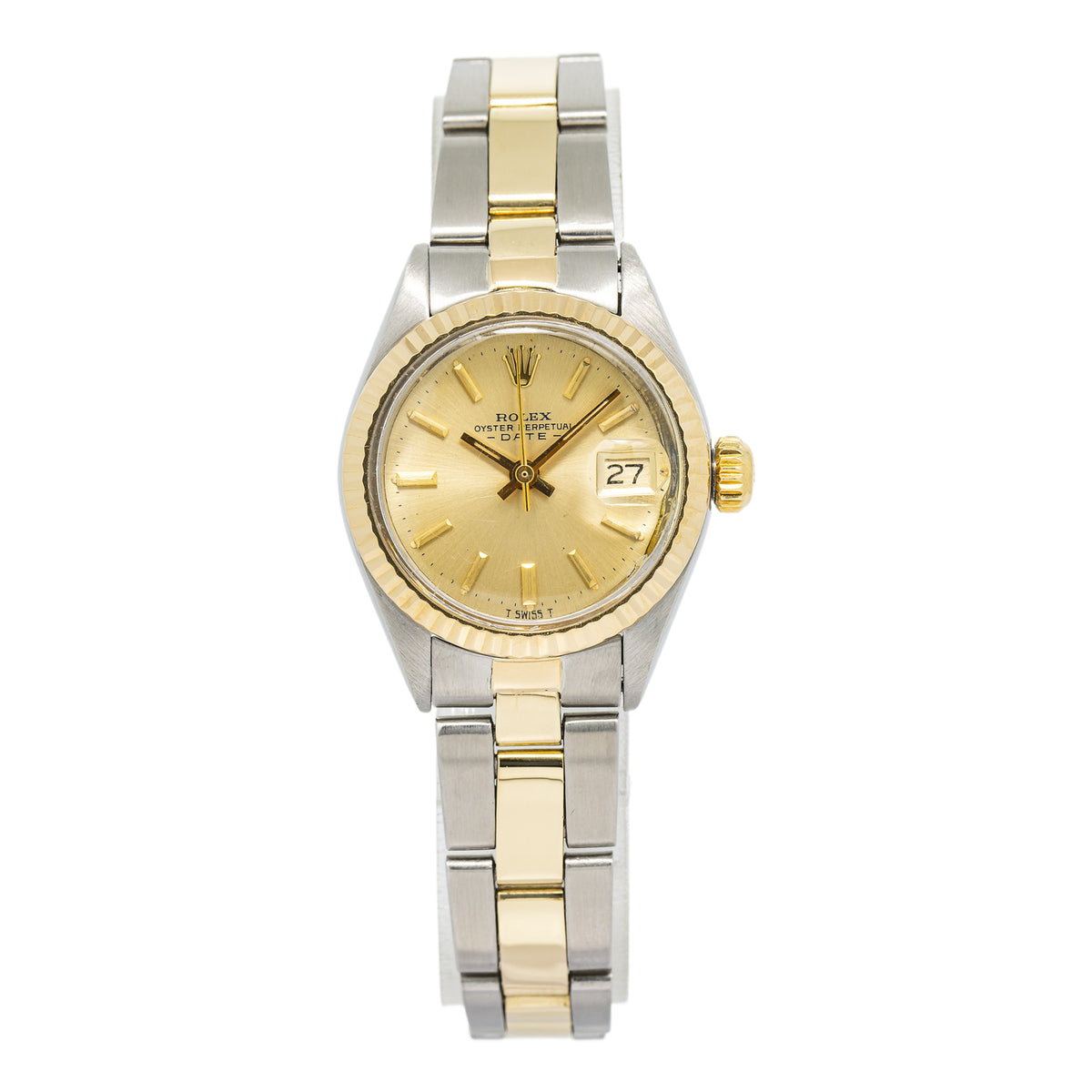 Rolex Oyster Perpetual 6917 1975 w/P 18K Two Tone YG Auto Lady's Watch 25mm