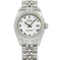 Rolex Date Just 179160 Jubilee Stainless Steel White Dial Auto Ladies Watch26mm