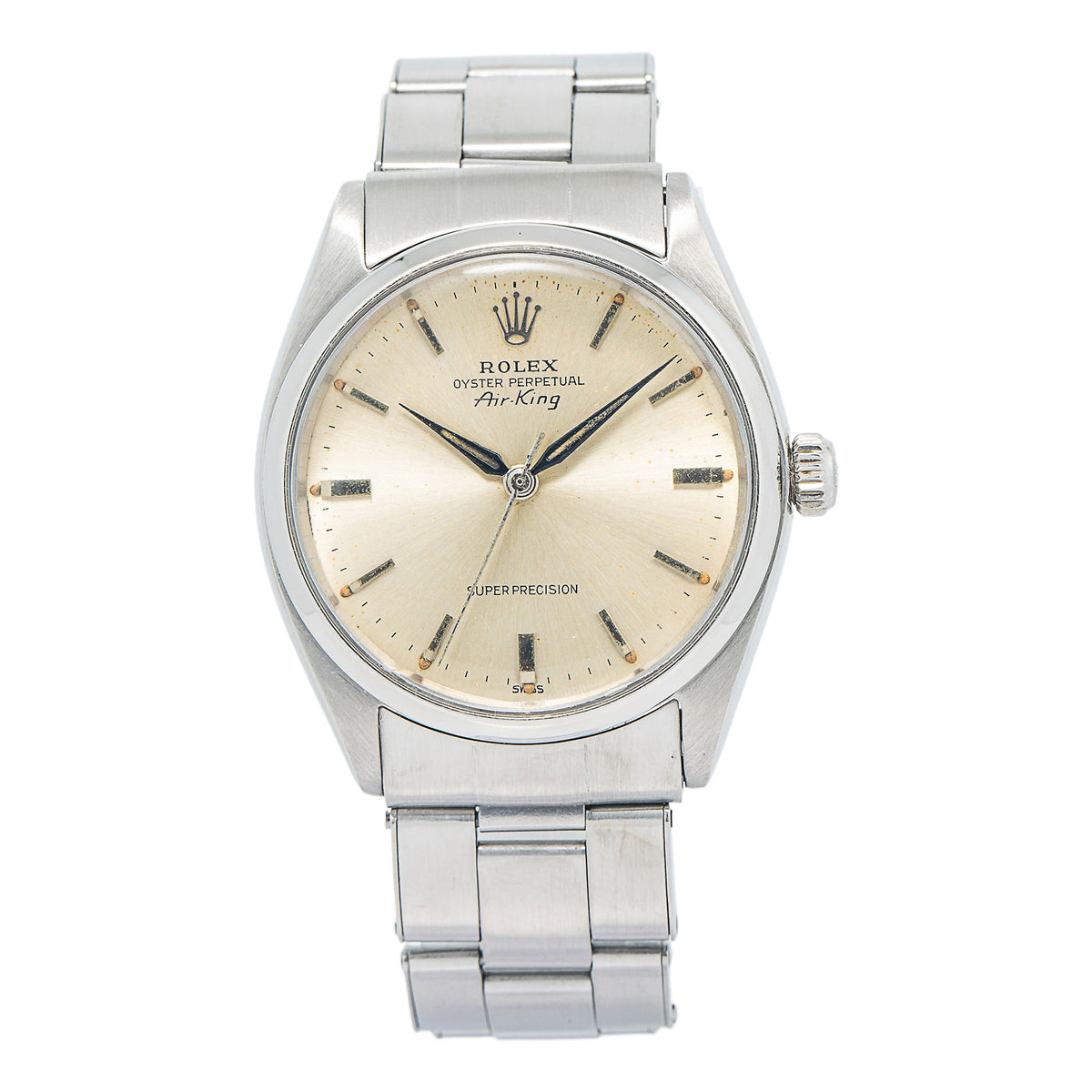 Rolex Air King Super Precision 5500 Oyster Automatic Stainless Steel Gold Dial 3