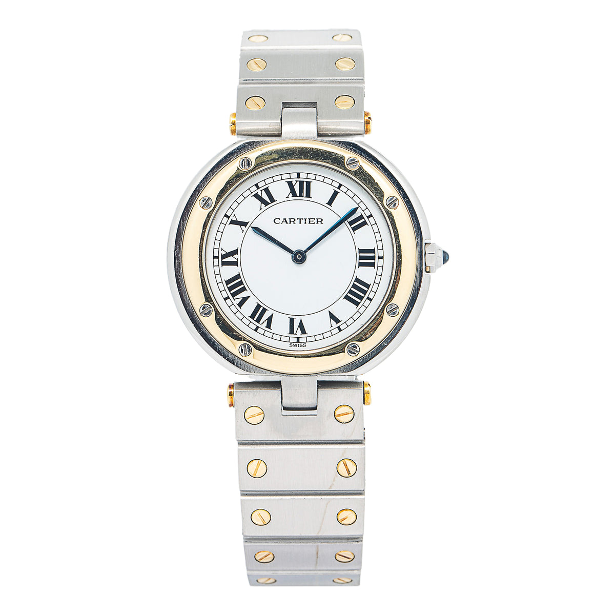 Cartier Santos De Cartier 8191 Fixed YG Two Tone Steel Ladies Watch  32mm