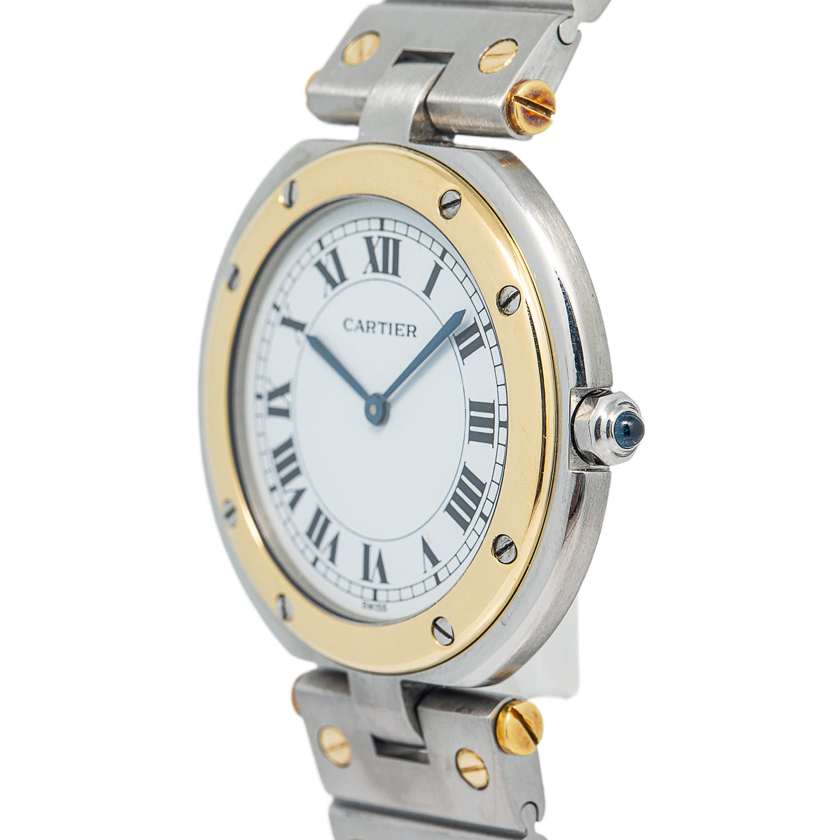 Cartier Santos De Cartier 8191 Fixed YG Two Tone Steel Ladies Watch  32mm