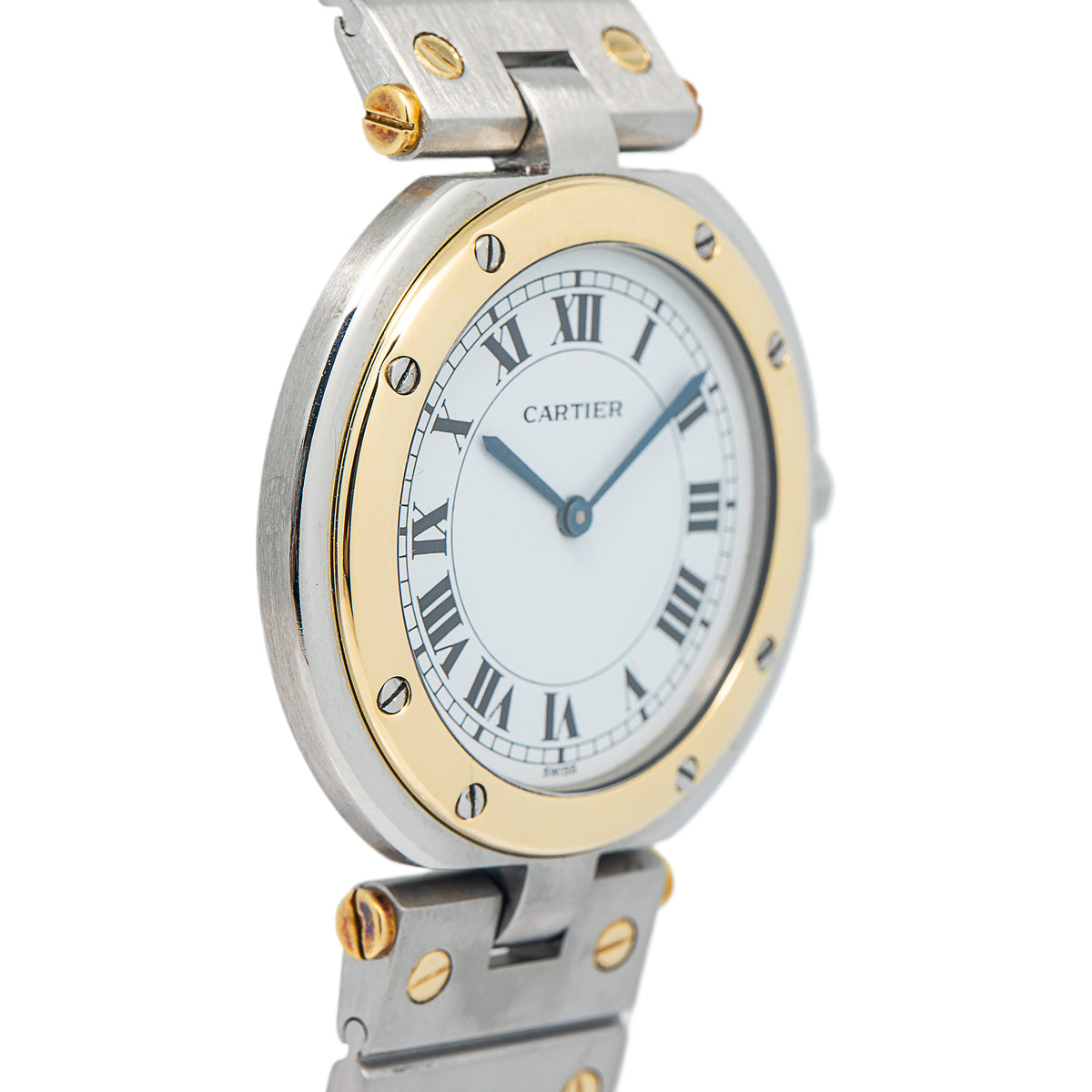 Cartier Santos De Cartier 8191 Fixed YG Two Tone Steel Ladies Watch  32mm