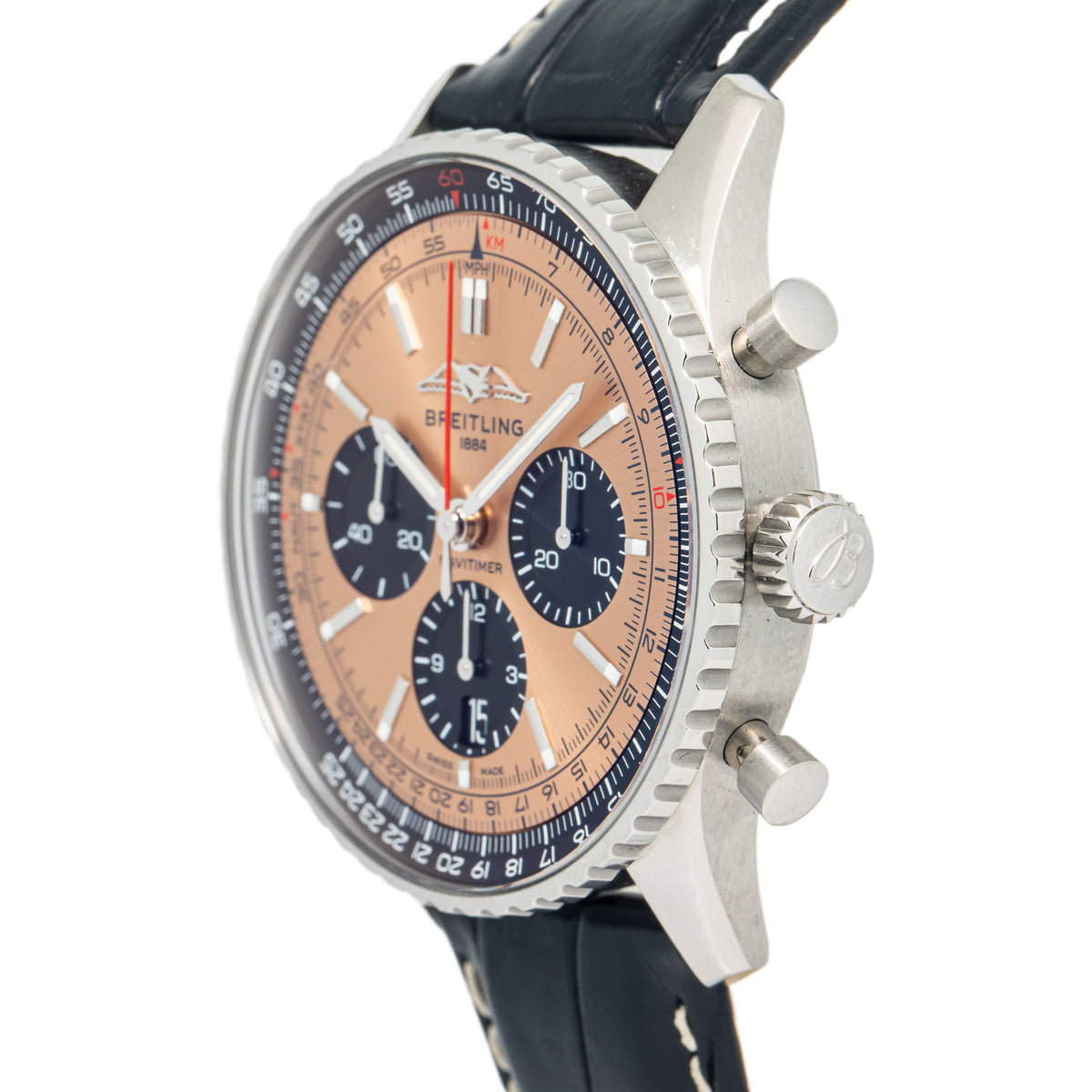 Breitling Navitimer B01 Chronograph AB0138 Box&Paper Stainless Salmon Dial 43mm