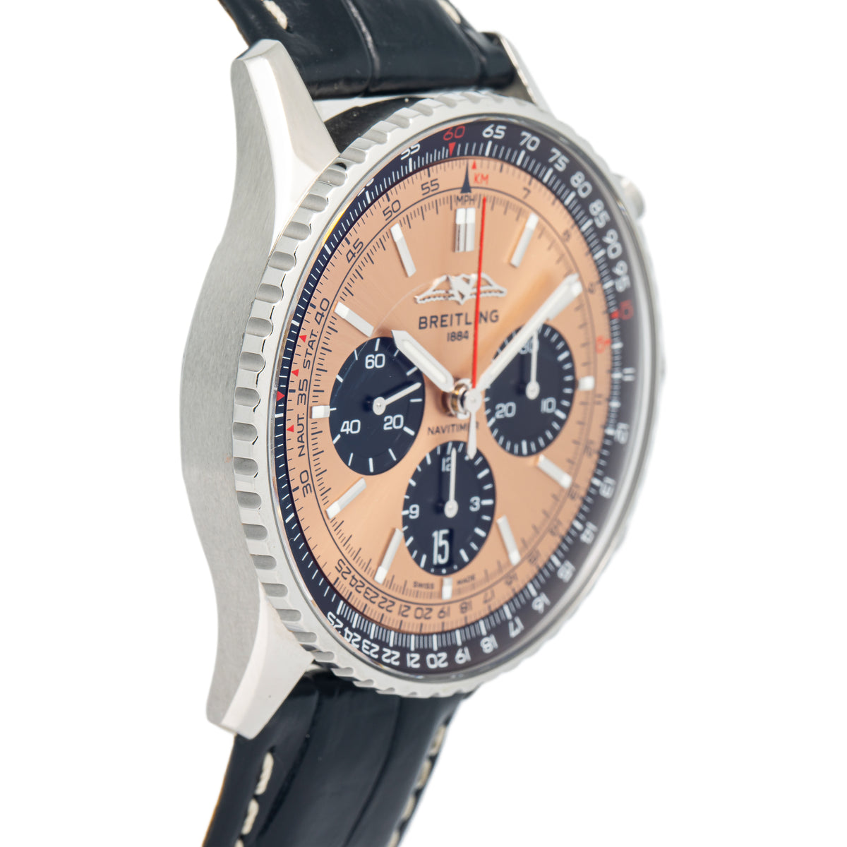 Breitling Navitimer B01 Chronograph AB0138 Box&Paper Stainless Salmon Dial 43mm