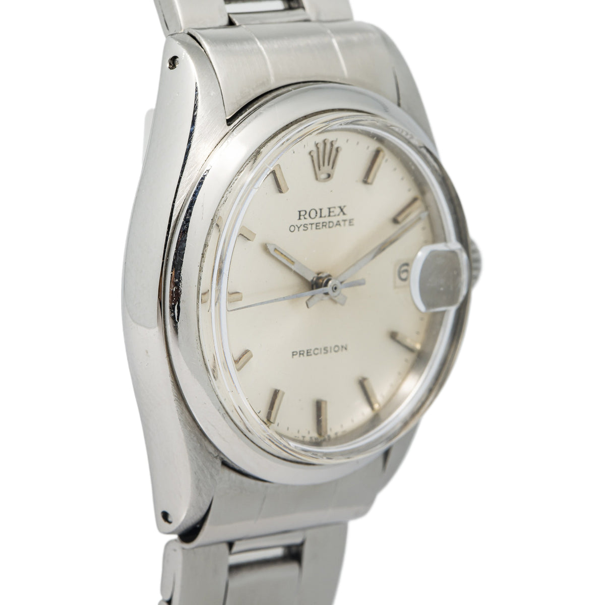 Rolex Oyster Date 6466 Oyster Stainless Steel Manual Silver Dial Watch 31mm