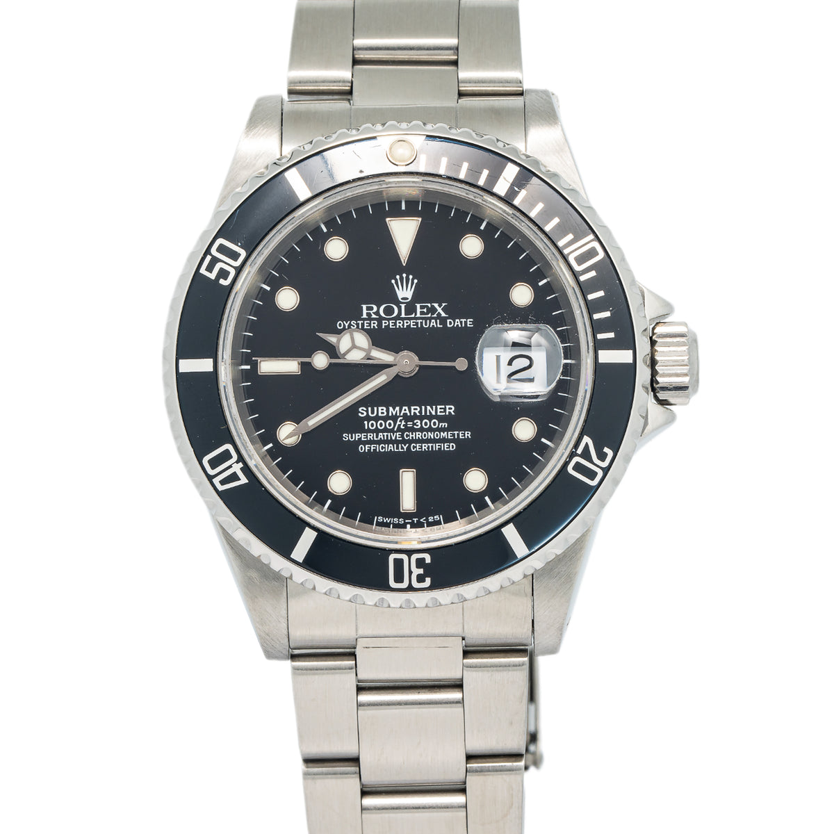 Rolex Submariner 16610 Oyster Stainless Steel Auto Black Dial Men's Watch 40mm