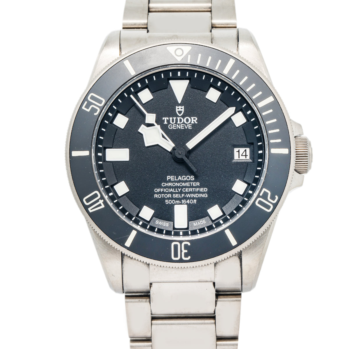 Tudor Pelagos 25600TN Titanium Bracelet Black Dial Automatic Men's Watch 42mm