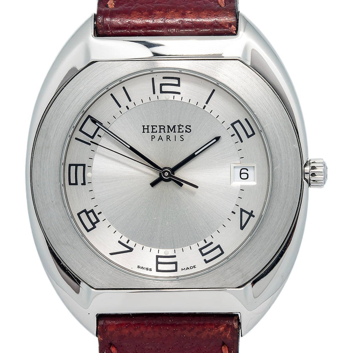 Hermes Paris ES2.710 Quartz Stainless Steel White Dial Men's Watch 38mm