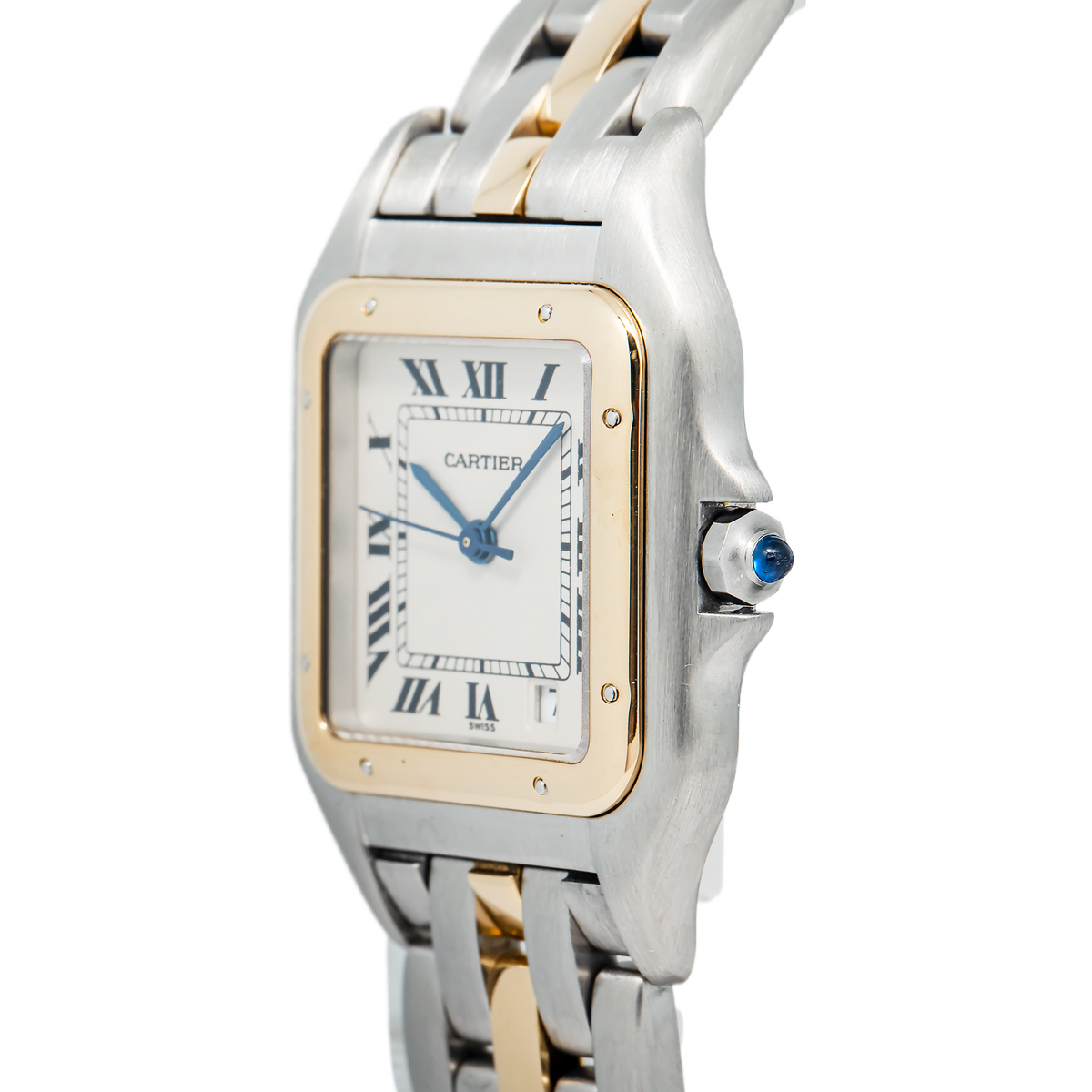 Cartier Panthere 1100 W25028B5 18K Two Tone YG White Dial Quartz Watch 27mm