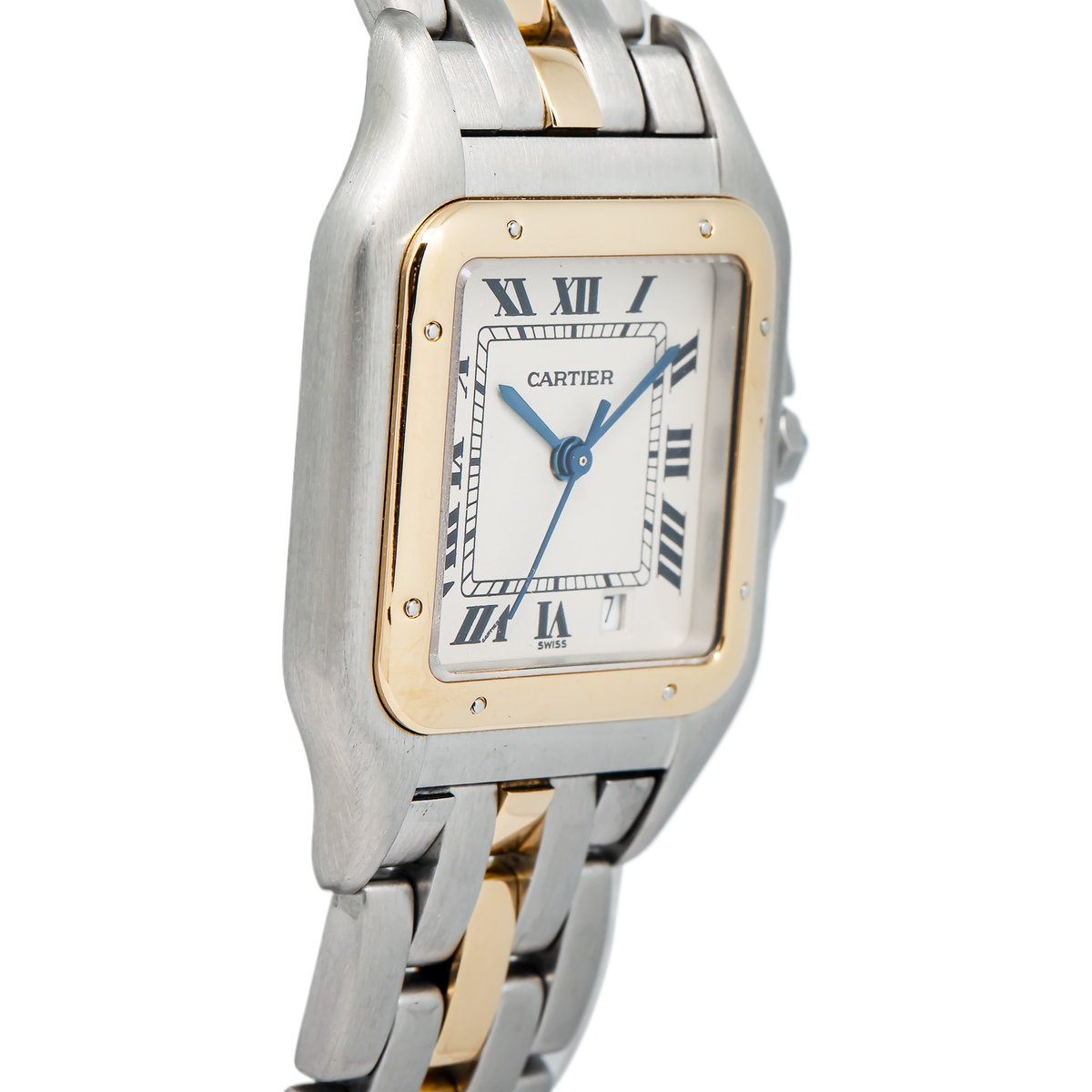 Cartier Panthere 1100 W25028B5 18K Two Tone YG White Dial Quartz Watch 27mm