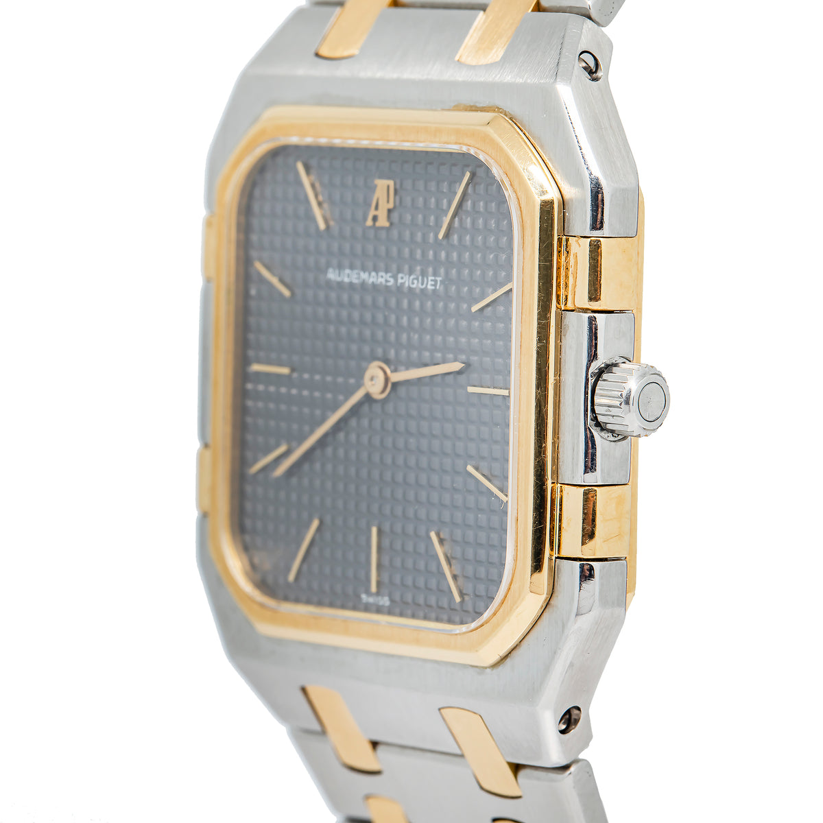 Audemars Piguet Royal Oak 66009SA Quartz 18K Two Tone YG Grey Dial Watch 32mm