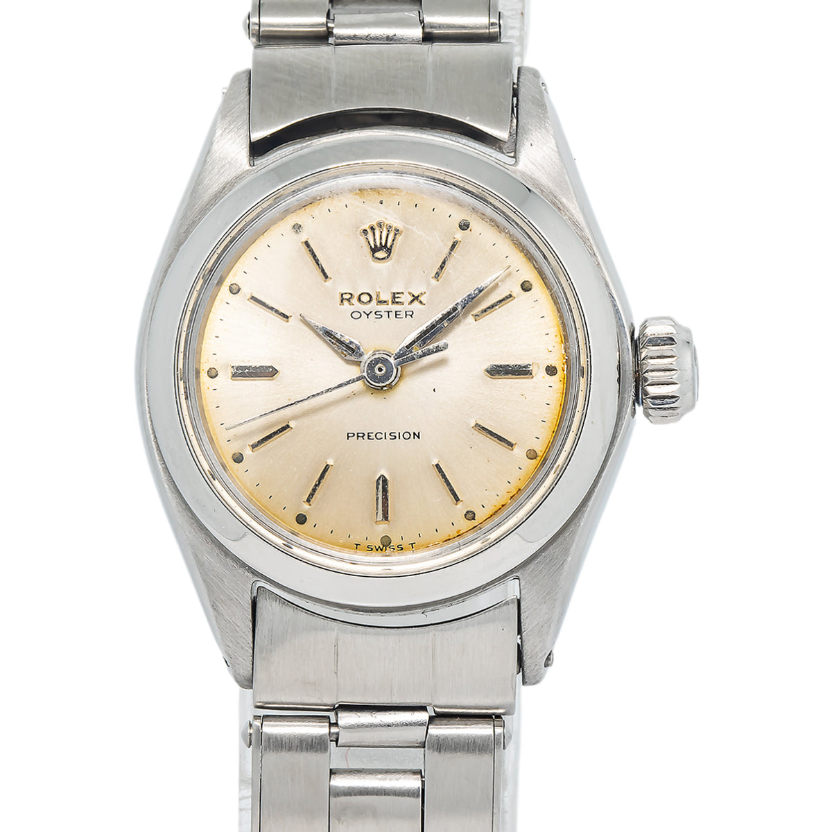 Rolex Oyster 6410 Vintage Manual Wind Silver dial ladies watch 23mm