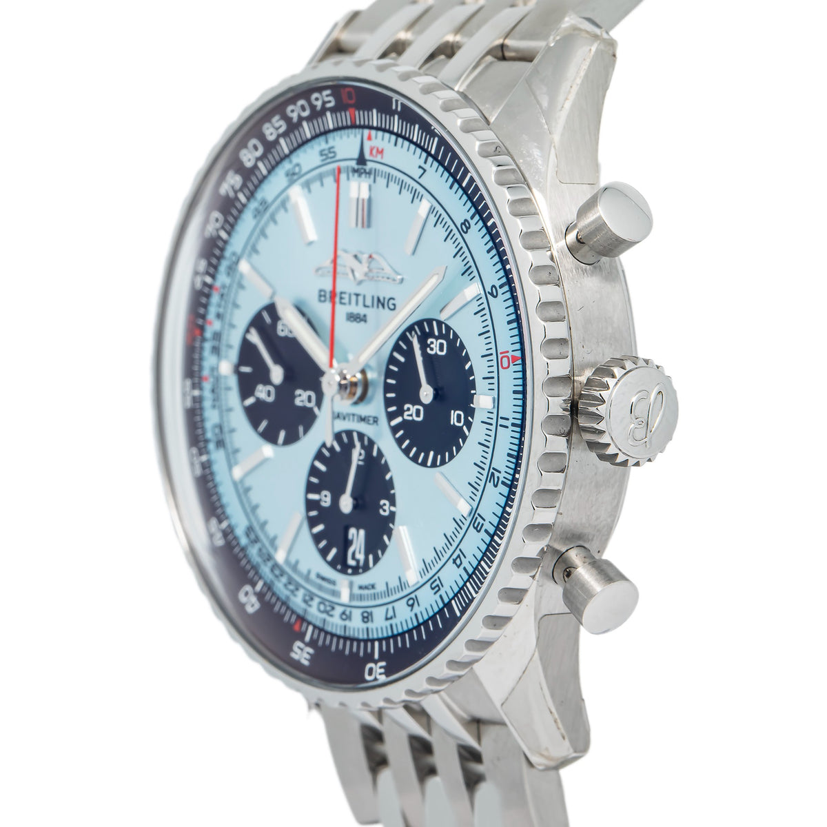 Breitling Navitimer AB0138 Chronograph Tiffany Blue Dial Automatic Watch 43mm