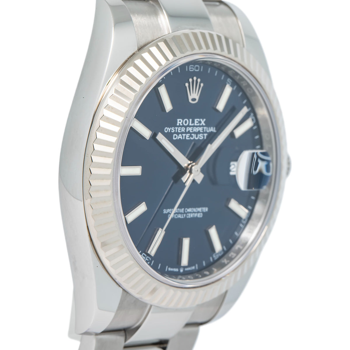 Rolex Date Just 126334 Stainless Steel Blue Dial Automatic Men's Watch 41mm