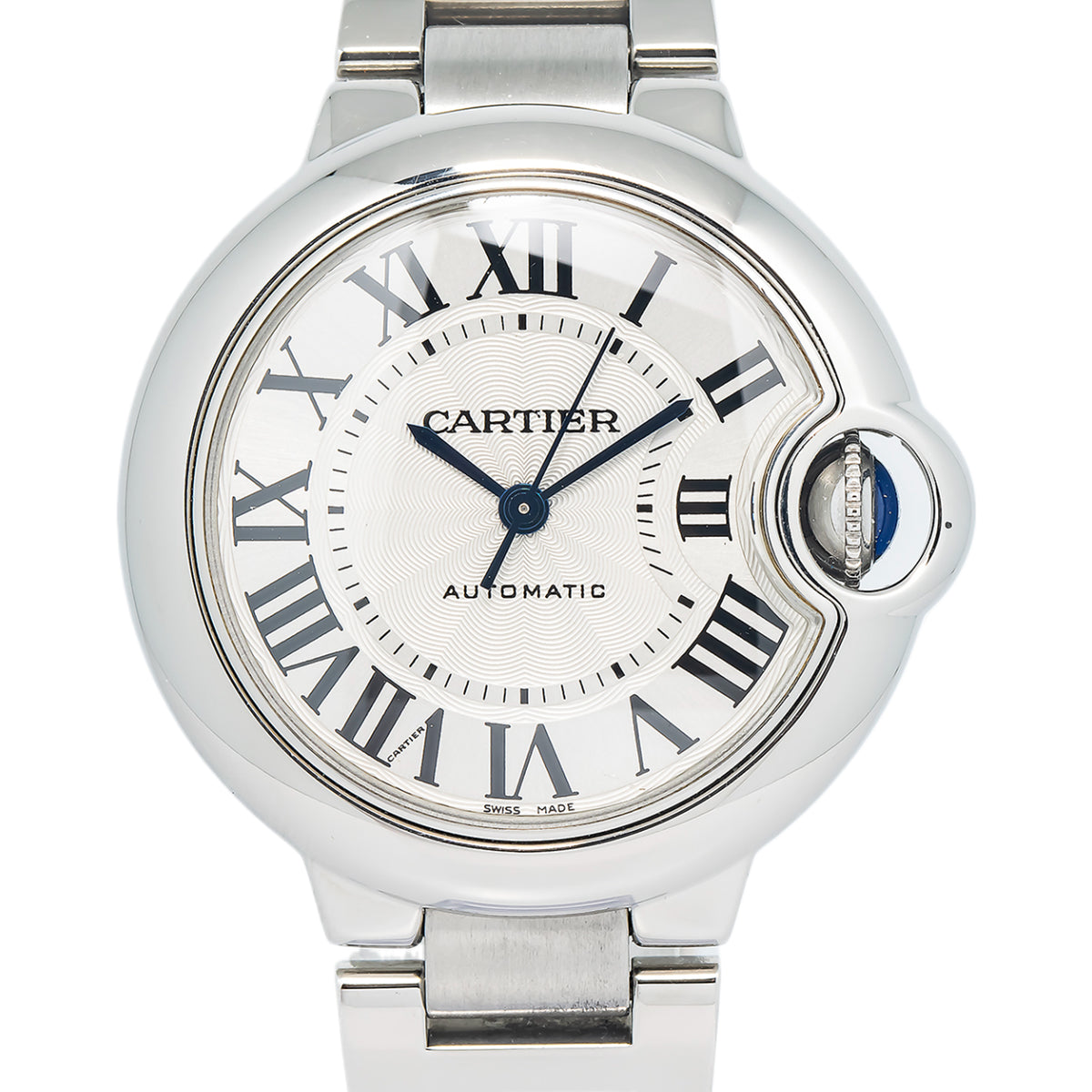 Cartier Ballon Bleu 3489  Stainless Steel Automatic Men 's Watch 33mm