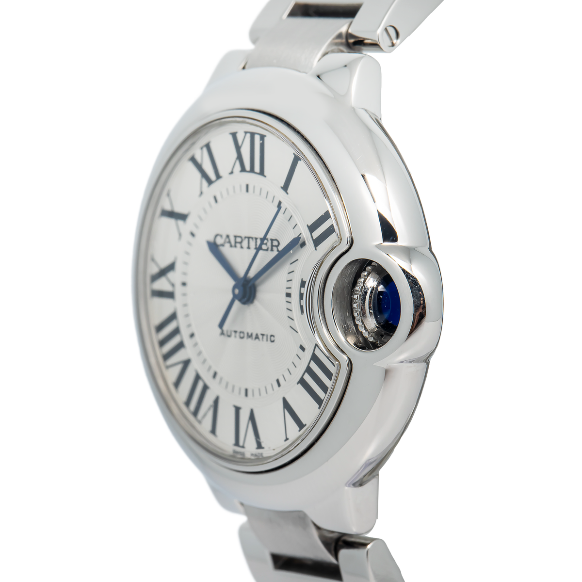 Cartier Ballon Bleu 3489  Stainless Steel Automatic Men 's Watch 33mm