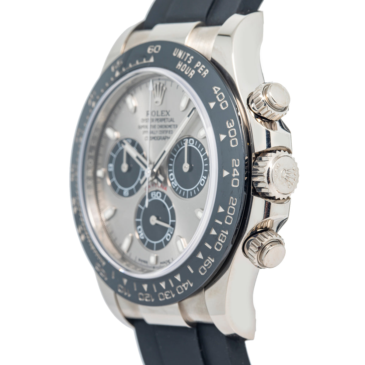 Rolex Daytona 116519LN 2019 Card 18k White Gold Silver Ghost Auto Men Watch 40mm