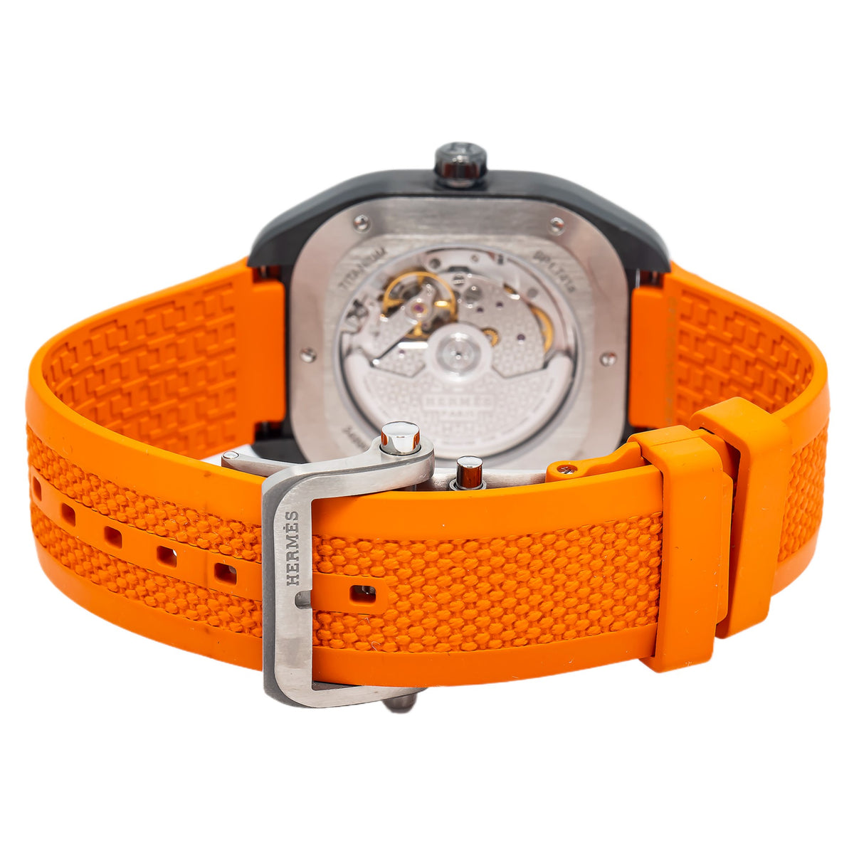 Hermes HO8 SP1.741a Titanium Skeleton Black Dial Automatic Men's Watch 39mm