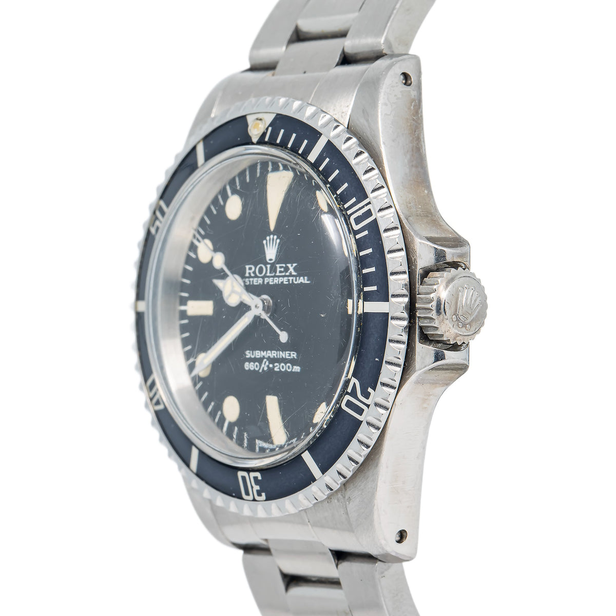 Rolex Submariner 5513 Vintage Stainless Steel Black Dial Auto Men's Watch 39mm