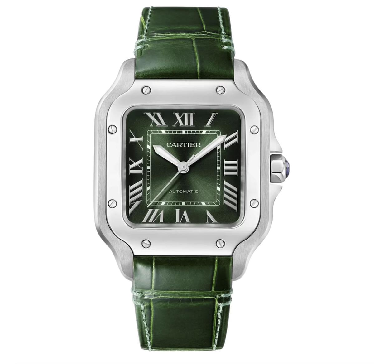 Cartier Santos Green Dial Medium Size WSSA0061 Unworn 2024