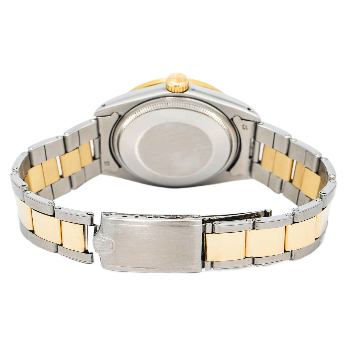 Rolex Date 1501 Oyster 18k Gold Two Tone Auto White Dial Unisex Watch 34mm