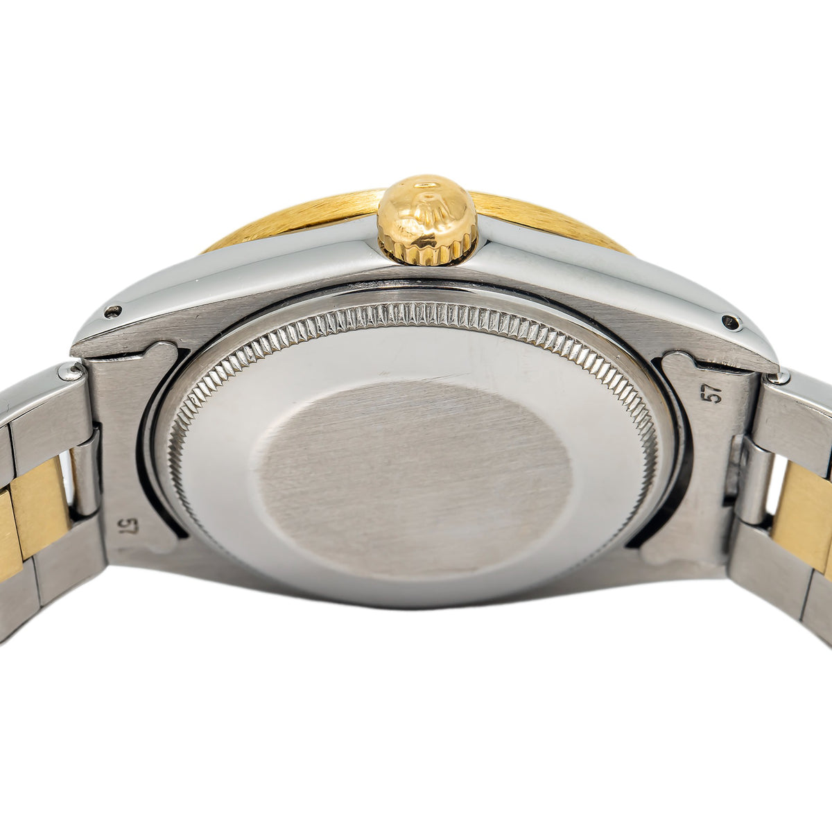 Rolex Date 1501 Oyster 18k Gold Two Tone Auto White Dial Unisex Watch 34mm