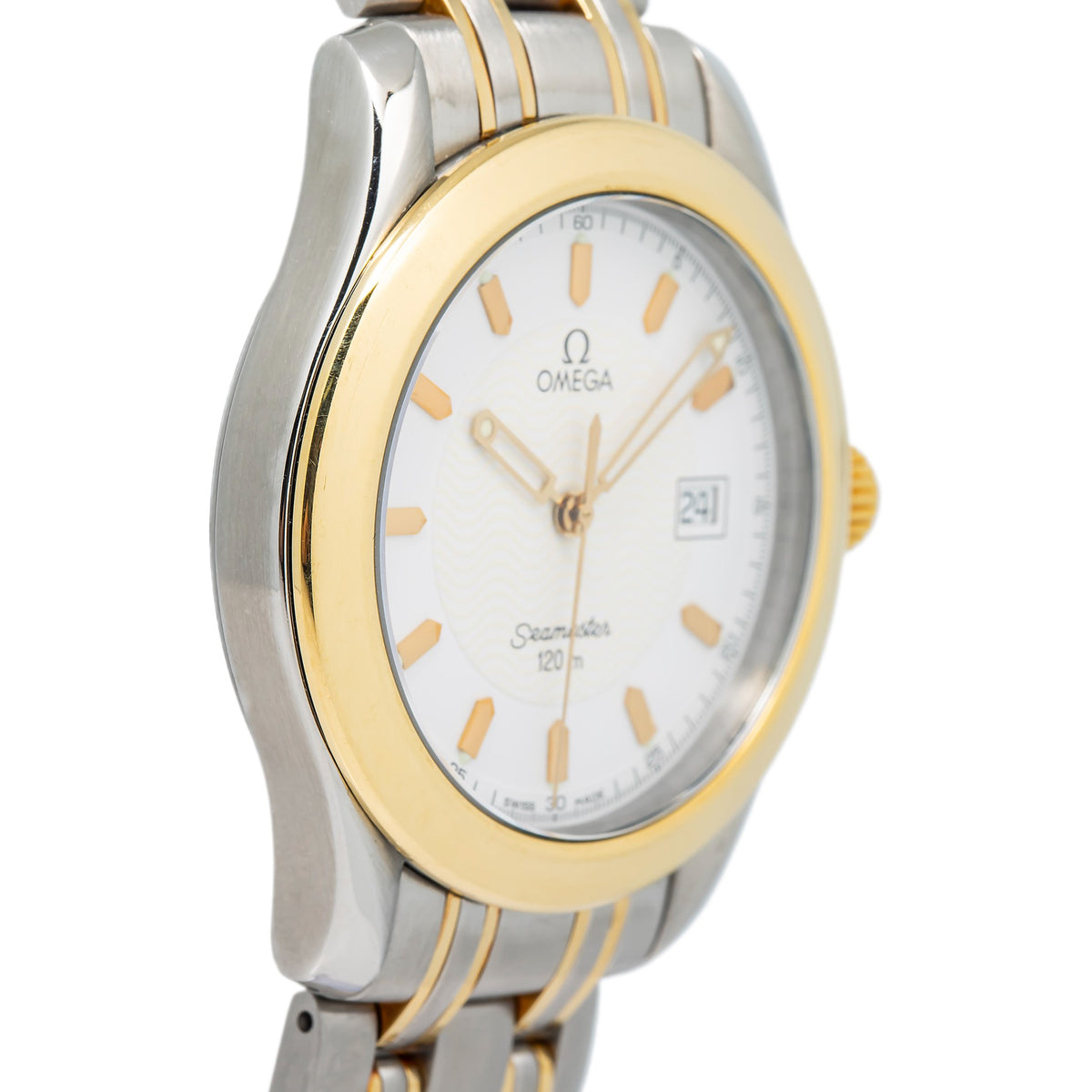 Omega Seamaster 2311.21 Quartz 18K Two Tone YG White Dial Men's Watch 36mm