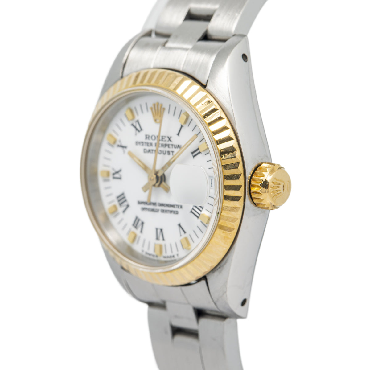 Rolex DateJust 69173 Oyster Two Tone White Dial Auto Lady's Watch 26mm