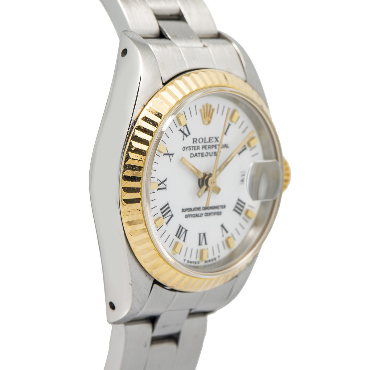 Rolex DateJust 69173 Oyster Two Tone White Dial Auto Lady's Watch 26mm