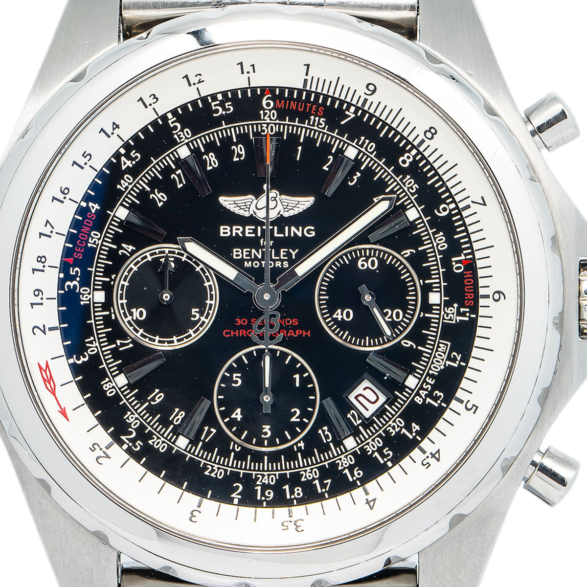 Breitling For Bentley Motors A25363 Chronograph SS Auto Men's Watch 49mm