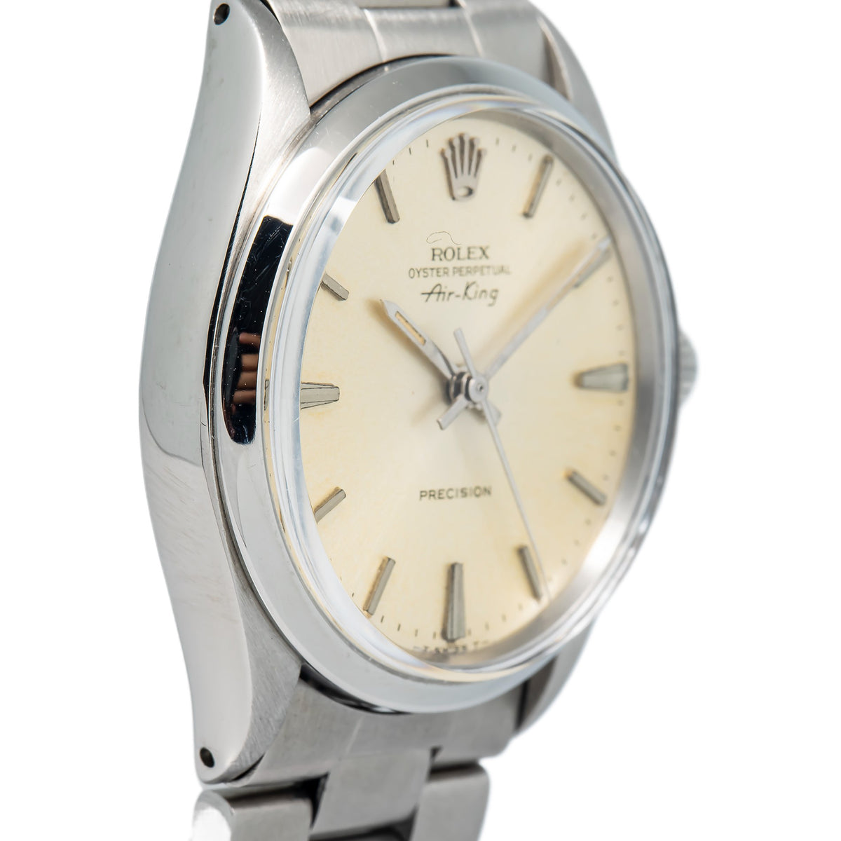 Rolex Air King Precision 5500 Stainless Steel Ivory Dial Auto Men's Watch 34mm